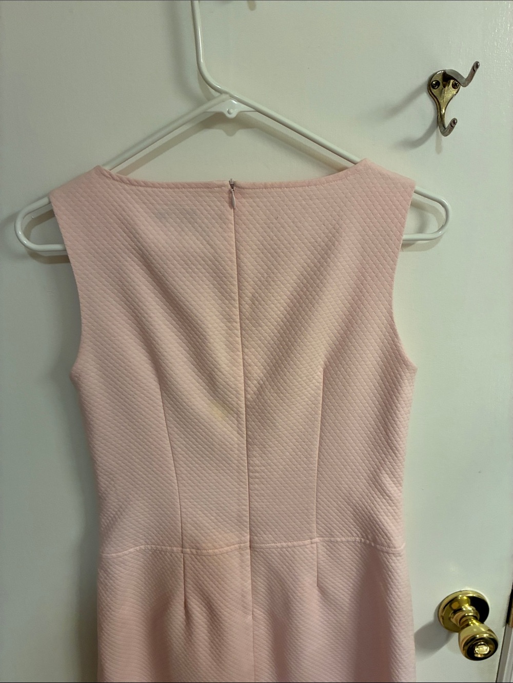 NWOT J McLaughlin Pastel Pink Textured Midi Dress Sz 2-100% Cotton - Picture 7 of 14
